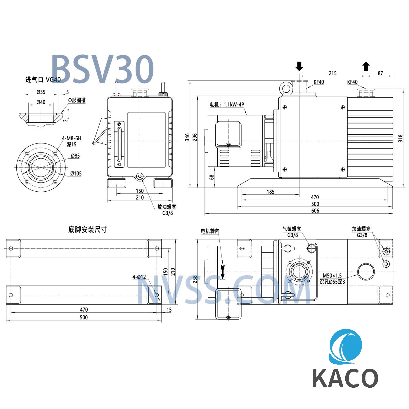 鮑斯BSV30安裝尺寸圖紙